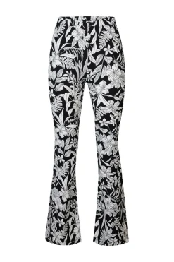 New Miss Etam Broek 'Tina' print zwart Multi offwhite