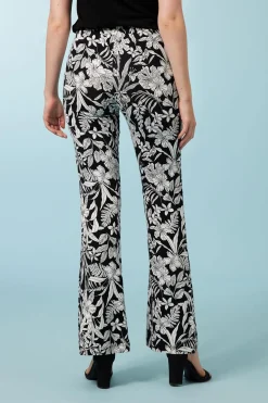 New Miss Etam Broek 'Tina' print zwart Multi offwhite