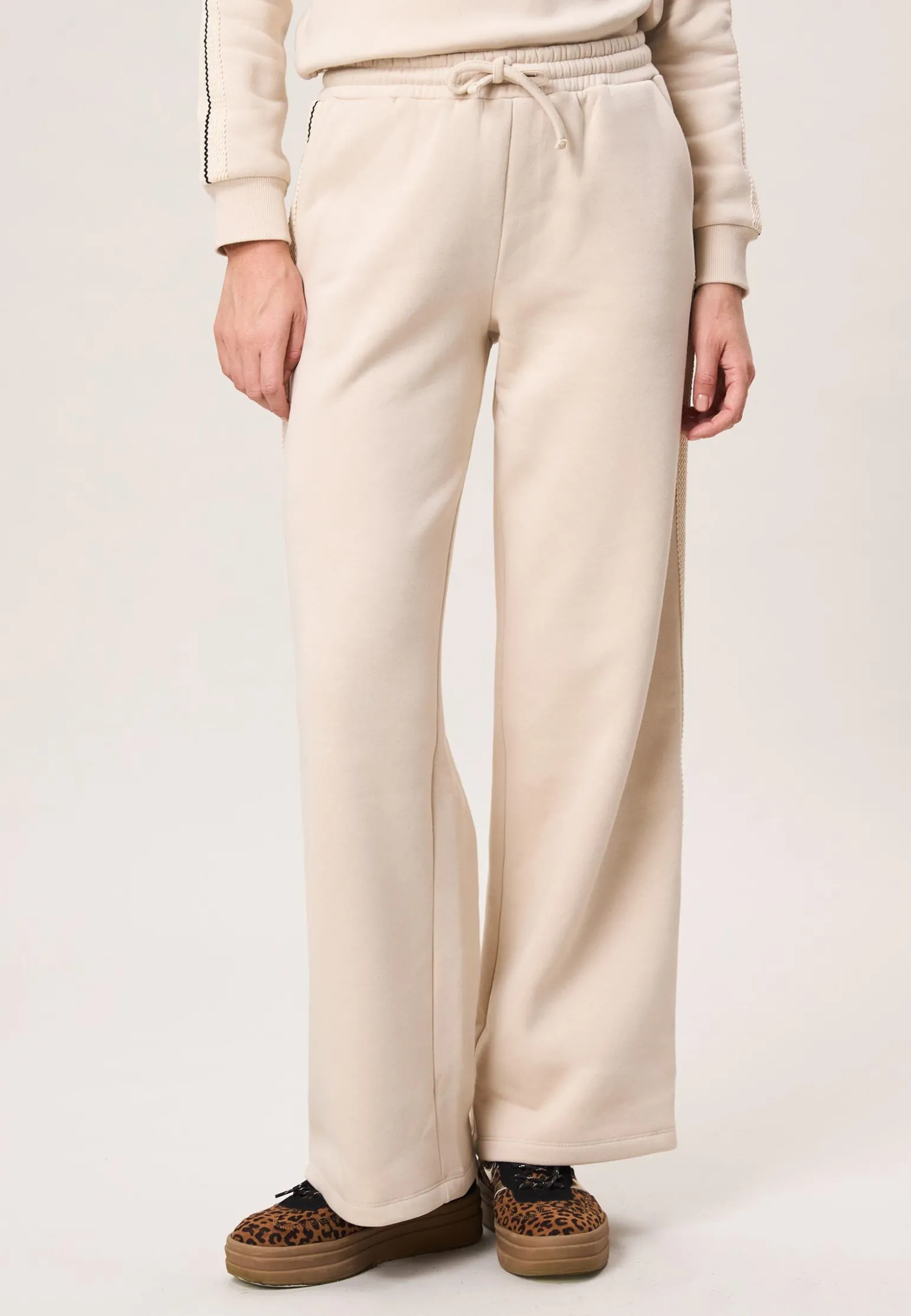 Online Miss Etam Broek wide leg detail creme 32" Light sand