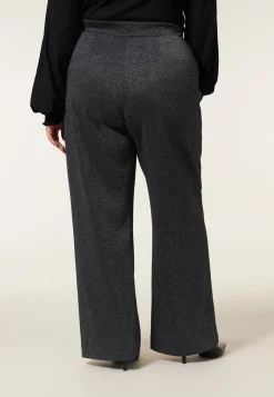 Hot Miss Etam Broek wide leg glitter grijs 32