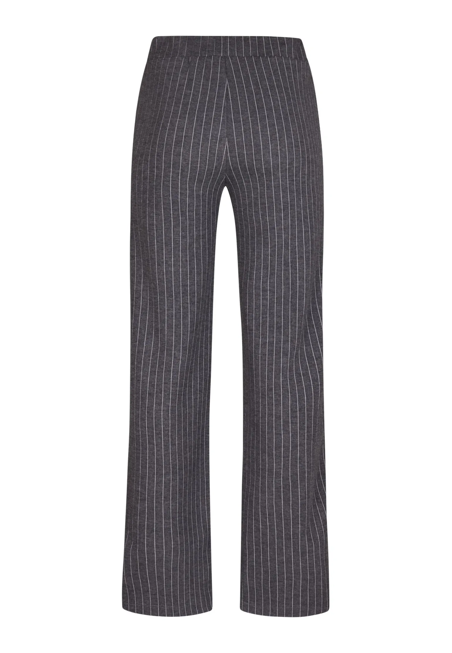Hot Miss Etam Broek wide leg grijs pinstripe 32" Multi dark grey