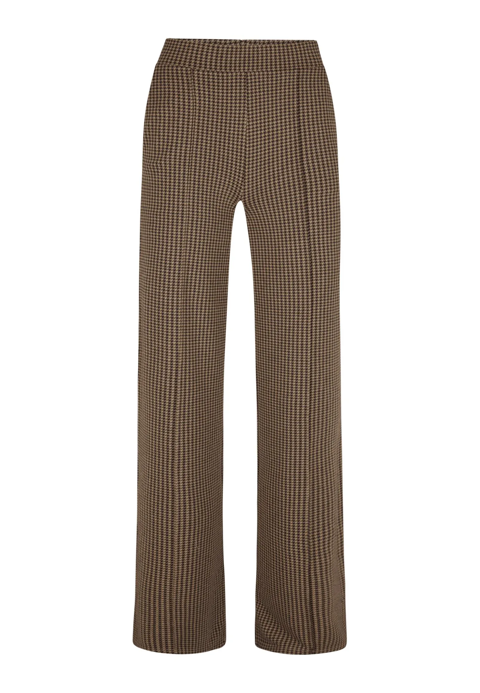 Discount Miss Etam Broek wide leg jacquard print bruin 32" Multi brown