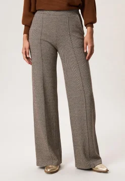 Online Miss Etam Broek wide leg print 32" Multi brown