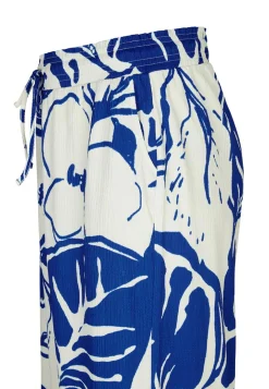 Hot Miss Etam Broek wide leg print blauw 32