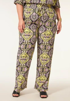 Outlet Miss Etam Broek wide leg print paars 32