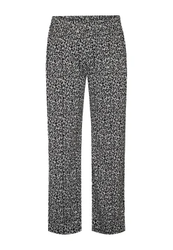 Clearance Miss Etam Broek wide leg print zwart 32" Multi zwart