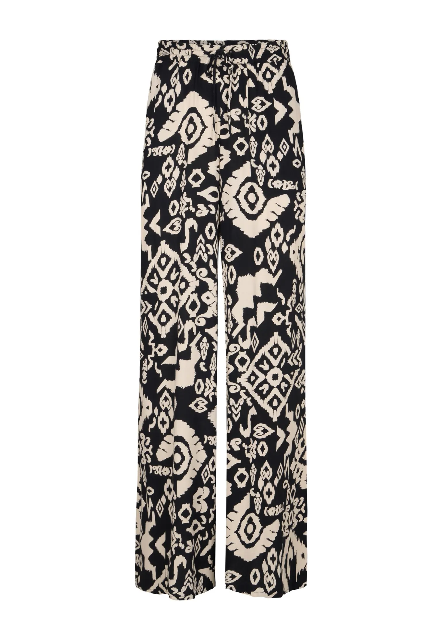 Best Miss Etam Broek wide leg print zwart Multi zwart