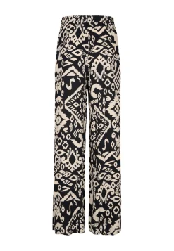 Best Miss Etam Broek wide leg print zwart Multi zwart