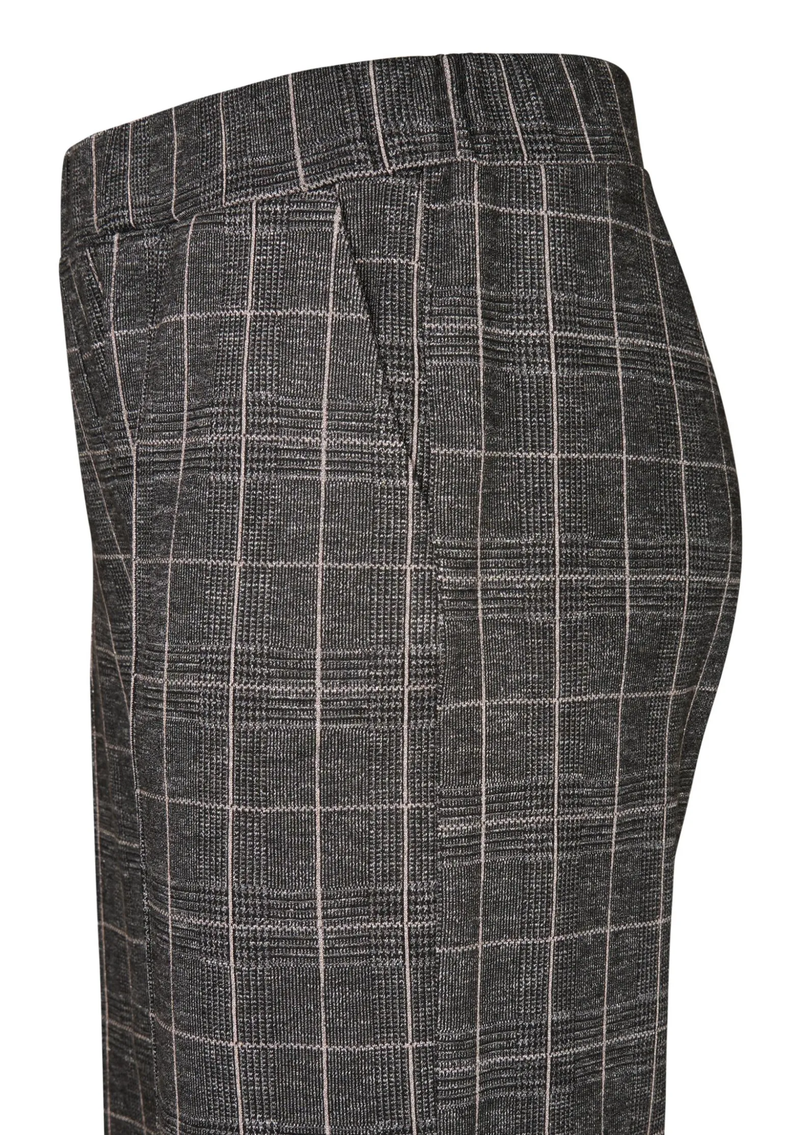 Best Miss Etam Broek wide leg ruit grijs 32" Multi grey