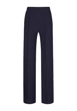 New Miss Etam Broek wide leg streep blauw 36" Multi donker blue