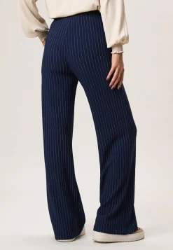 Miss Etam Broek wide leg streep blauw 32