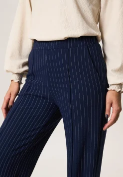 Miss Etam Broek wide leg streep blauw 32