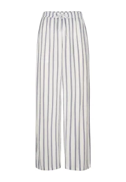 Discount Miss Etam Broek wide leg streep wit Multi offwhite
