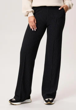 Online Miss Etam Broek wide leg streep zwart 36" Multi zwart