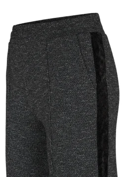 Sale Miss Etam Broek wide leg tape grijs zwart 32