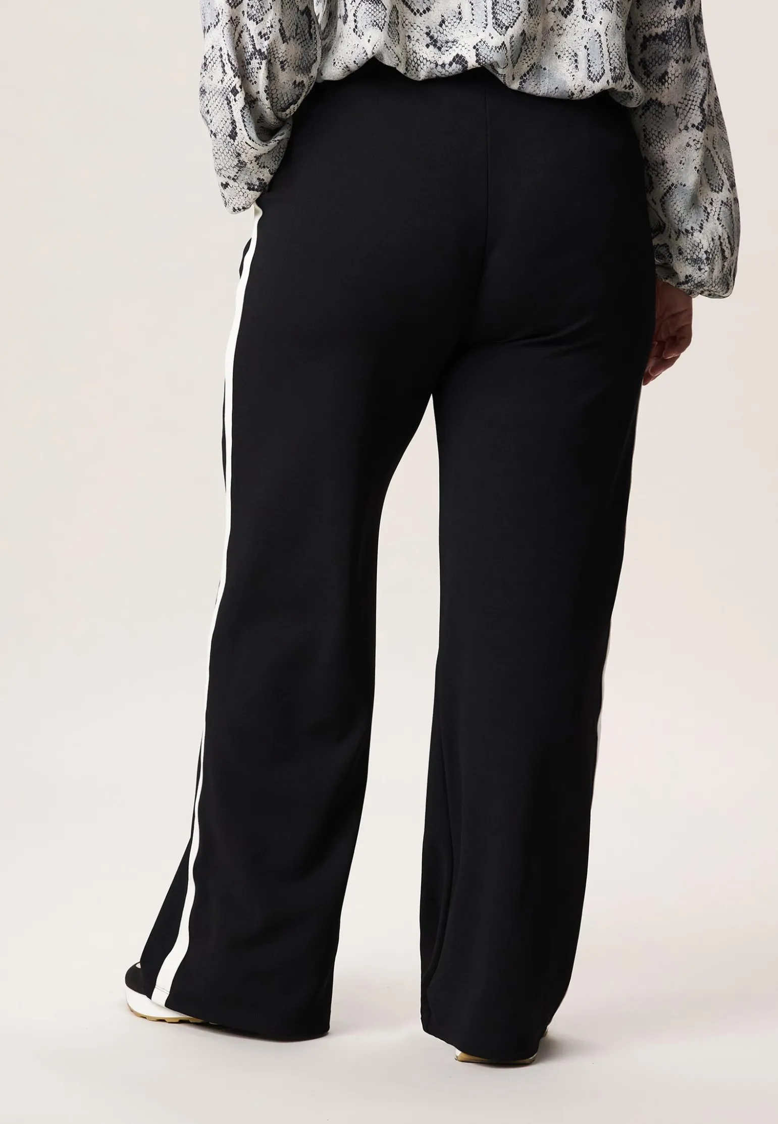 Discount Miss Etam Broek wide leg tape 32" Zwart