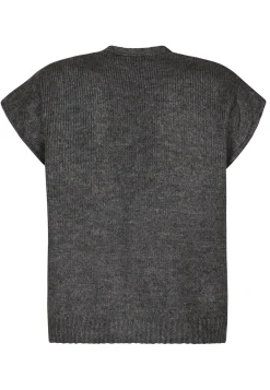 Online Miss Etam Gilet brei grijs Dark grey melange