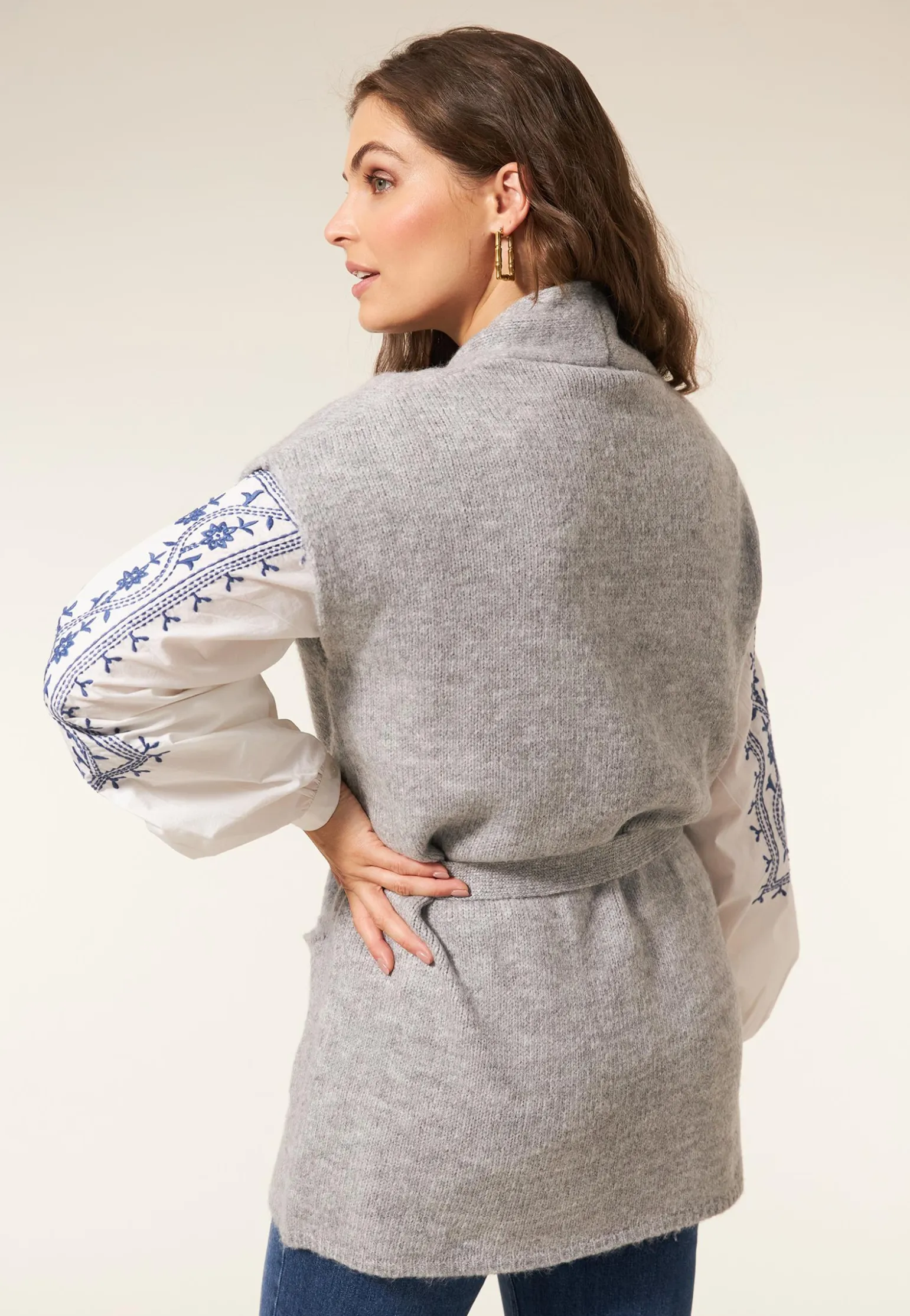 Hot Miss Etam Gilet ceintuur grijs Lichtgrijs