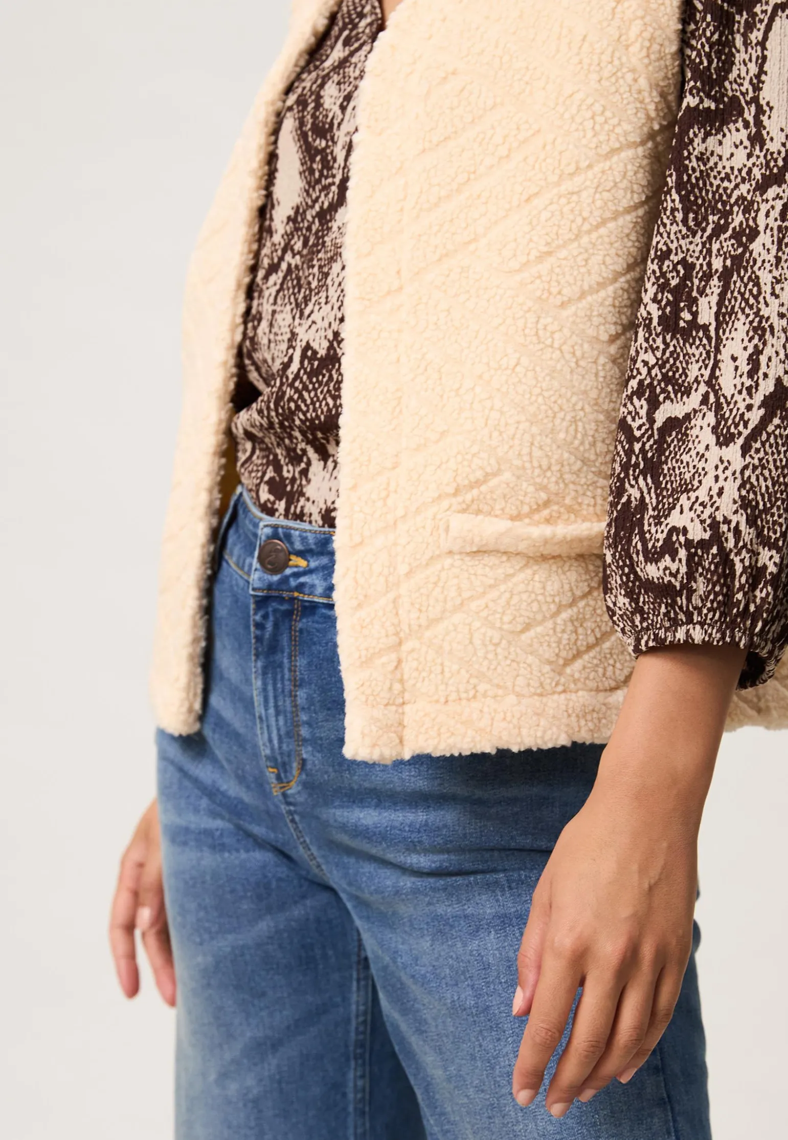 Clearance Miss Etam Gilet creme Cream