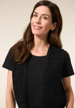 Sale Miss Etam Gilet crochet Zwart