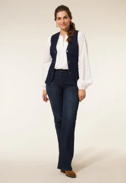 Clearance Miss Etam Gilet denim blauw Dark denim