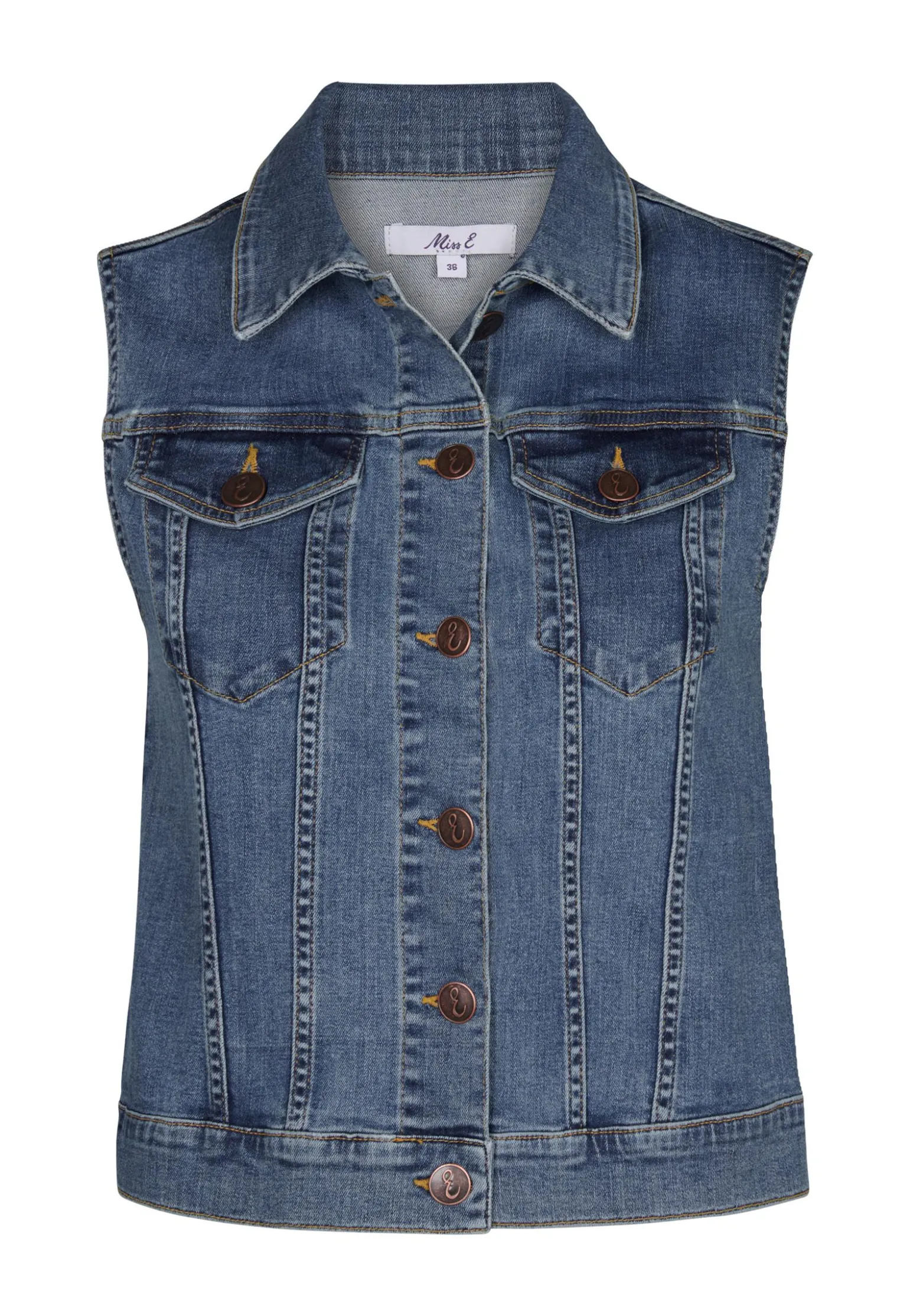 Hot Miss Etam Gilet denim blauw Medium denim