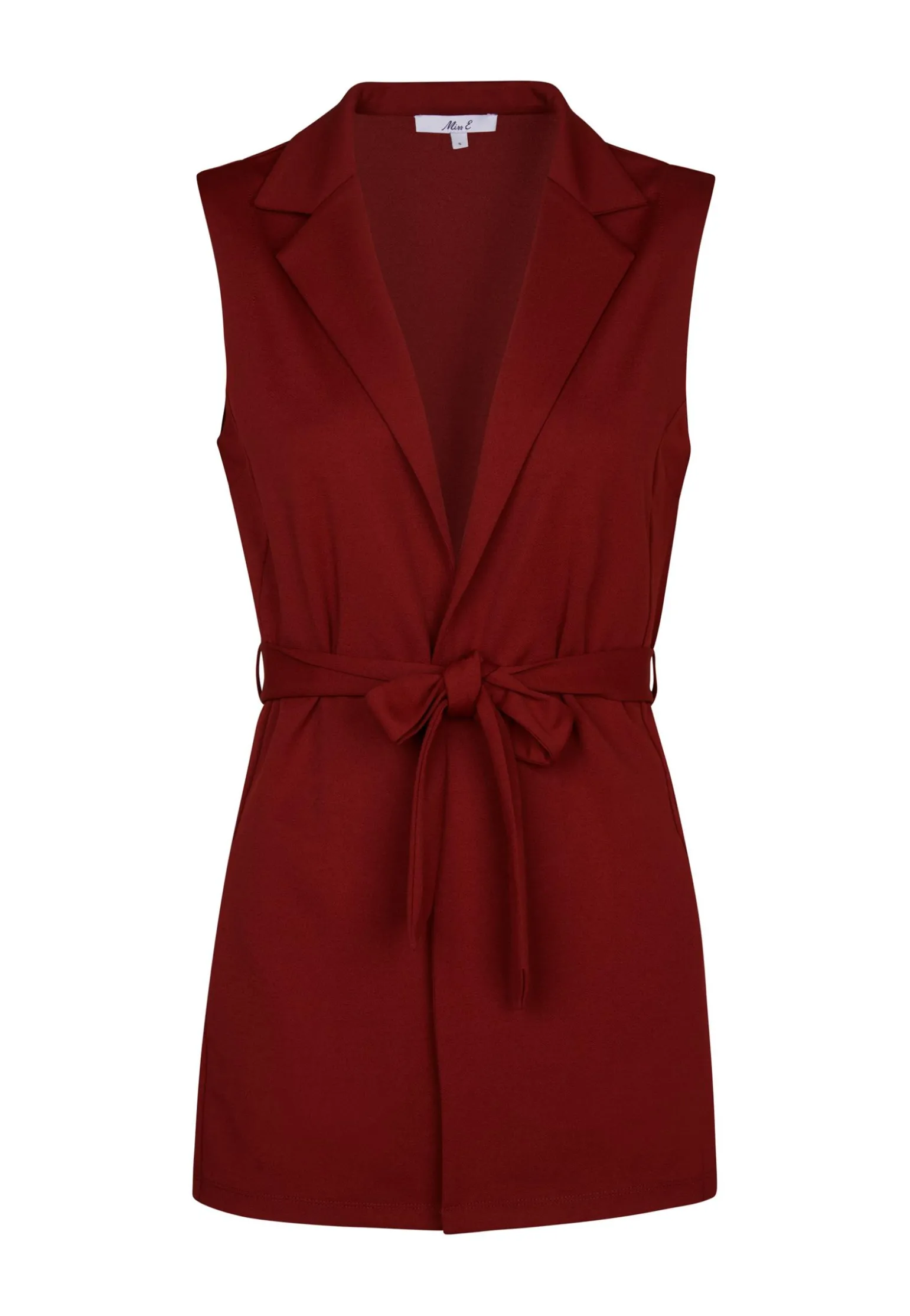 Miss Etam Gilet lang rood Dark red