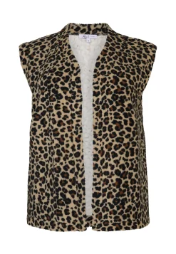 Outlet Miss Etam Gilet print zwart Multi dark neutral
