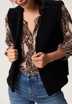 Best Miss Etam Gilet teddy Zwart