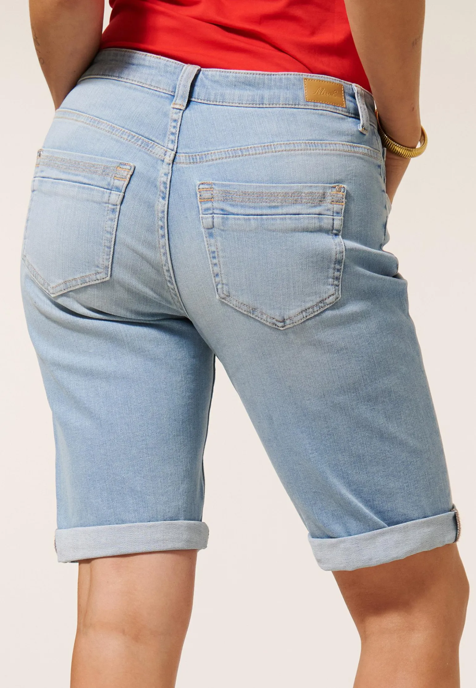 Best Miss Etam Jeans bermuda blauw Bleached