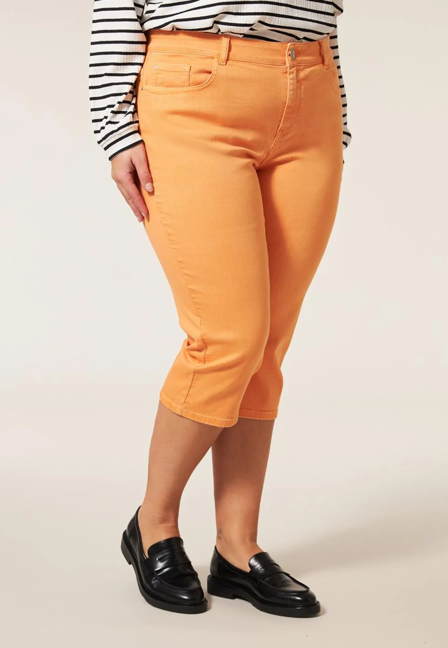 New Miss Etam Jeans capri oranje Coral