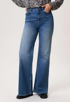 Online Miss Etam Jeans extra wide leg blauw 36" Medium denim