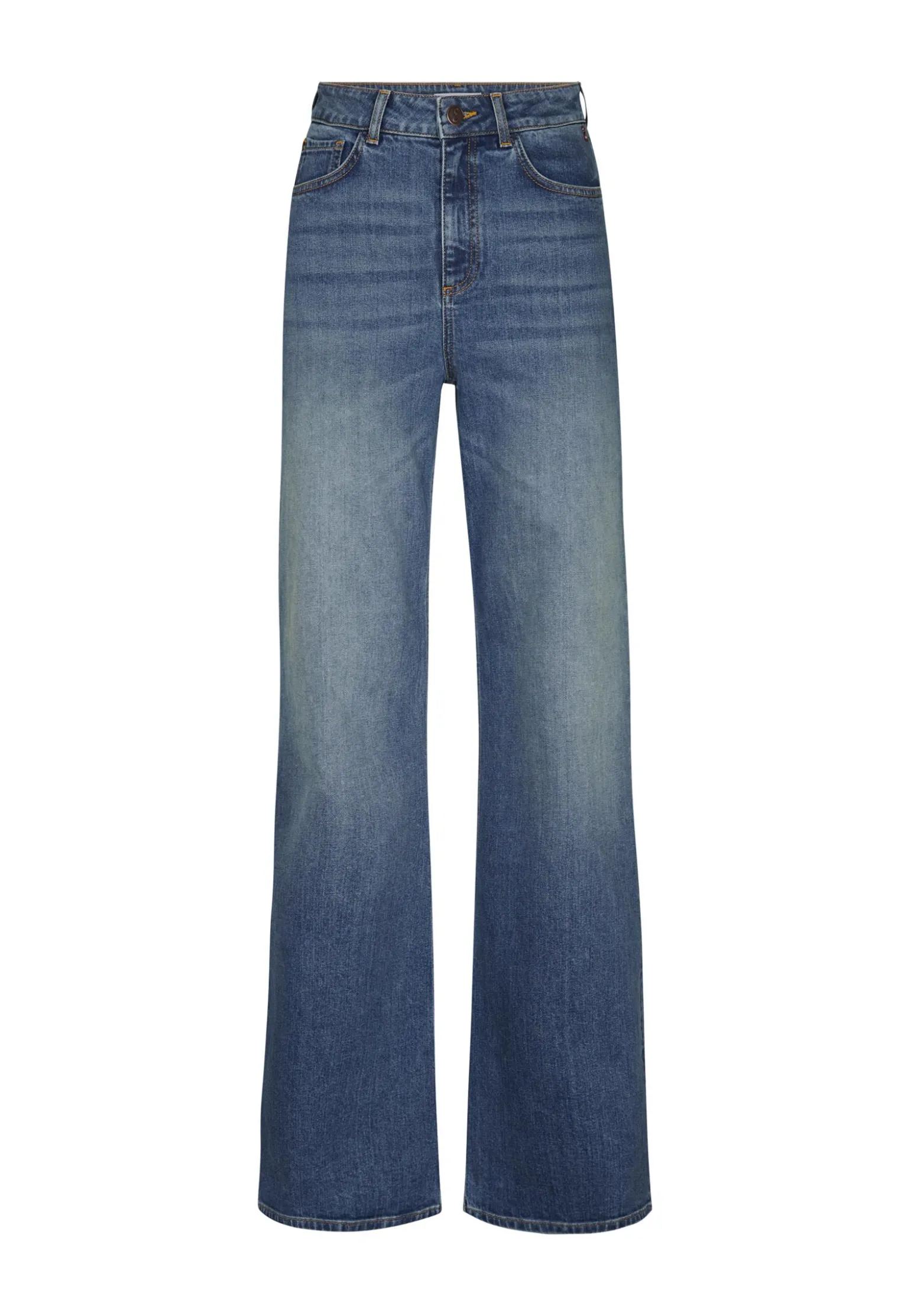 Online Miss Etam Jeans extra wide leg blauw 36" Medium denim