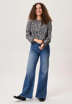 Online Miss Etam Jeans extra wide leg blauw 36