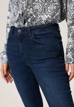 Outlet Miss Etam Jeans flared leg blauw Dark denim