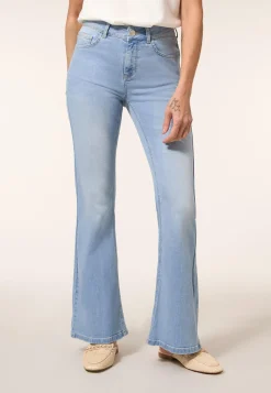 Hot Miss Etam Jeans flared leg blauw 32" Bleached