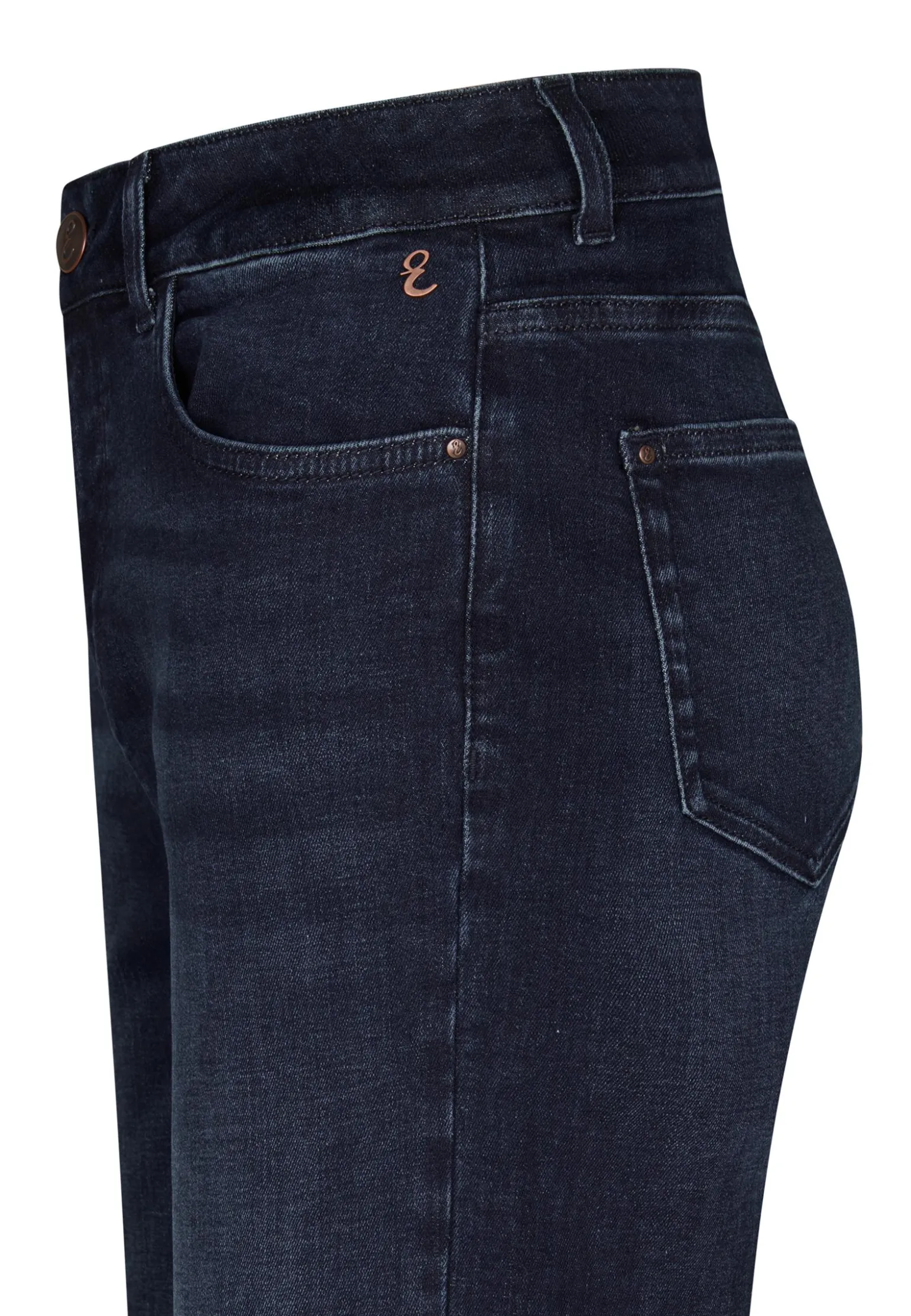 Miss Etam Jeans flared leg blauw 36" Dark denim
