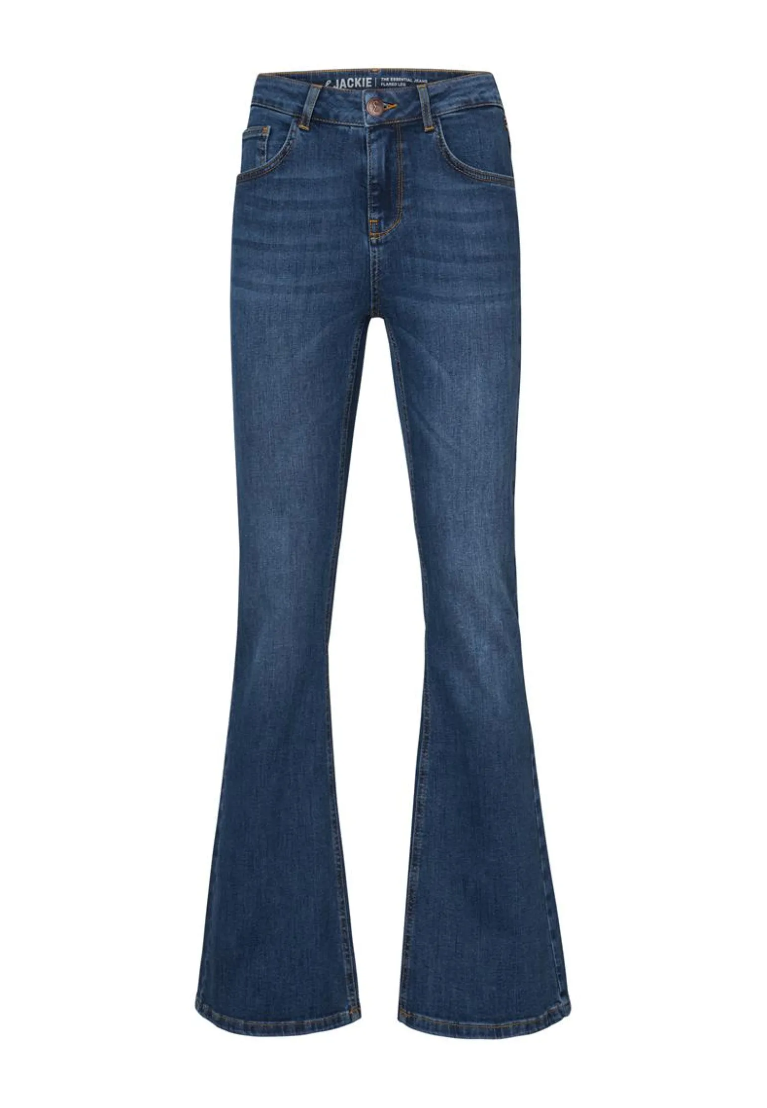Outlet Miss Etam Jeans flared leg blauw 36" Medium denim