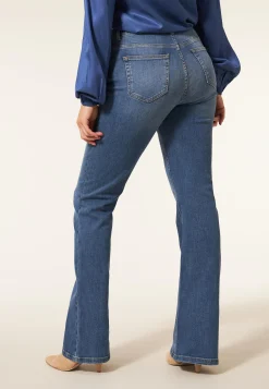 Outlet Miss Etam Jeans flared leg blauw 36