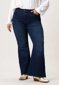 Clearance Miss Etam Jeans flared leg blauw 32" Dark denim