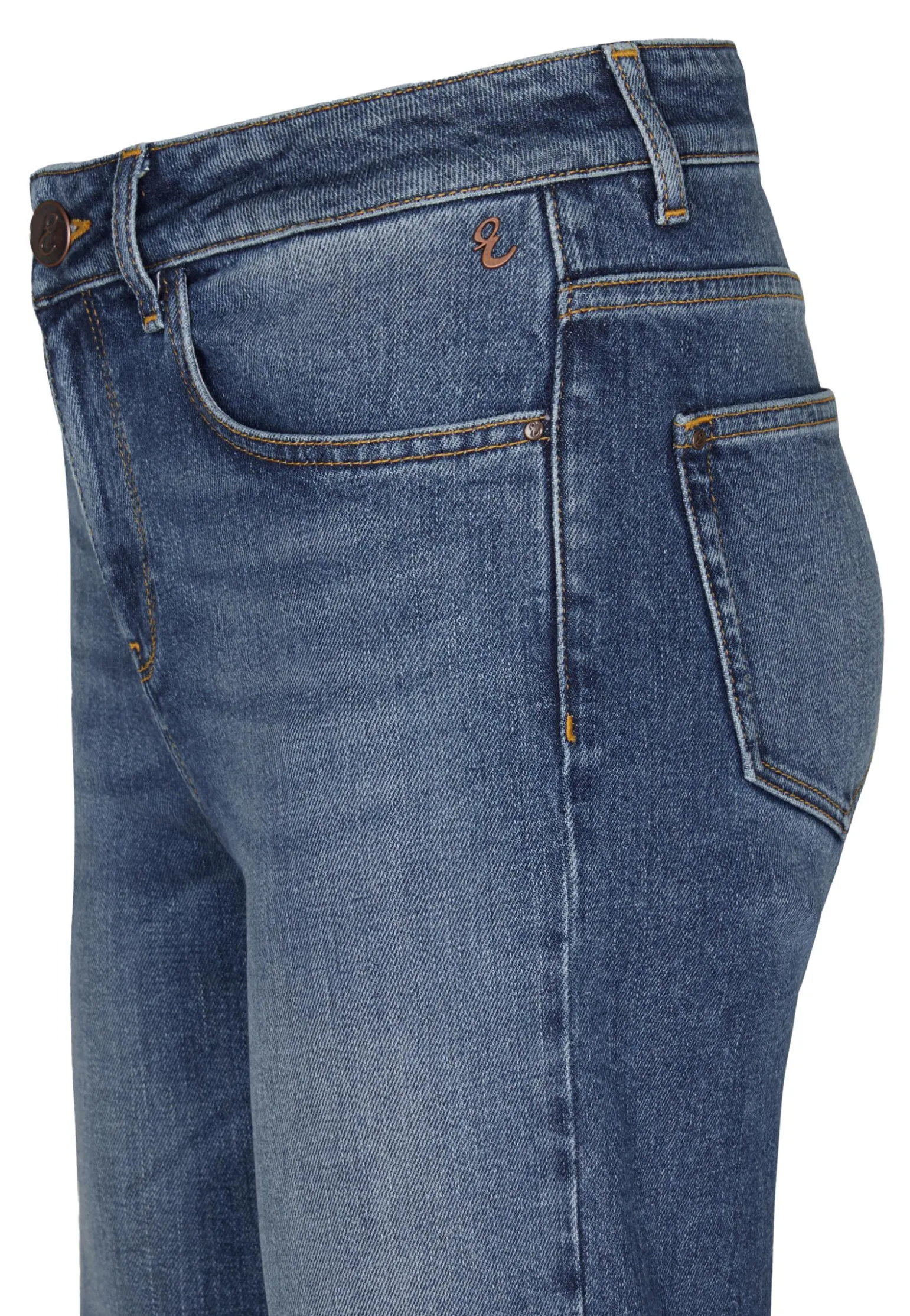 Clearance Miss Etam Jeans relaxed straight fit blauw 32" Medium denim