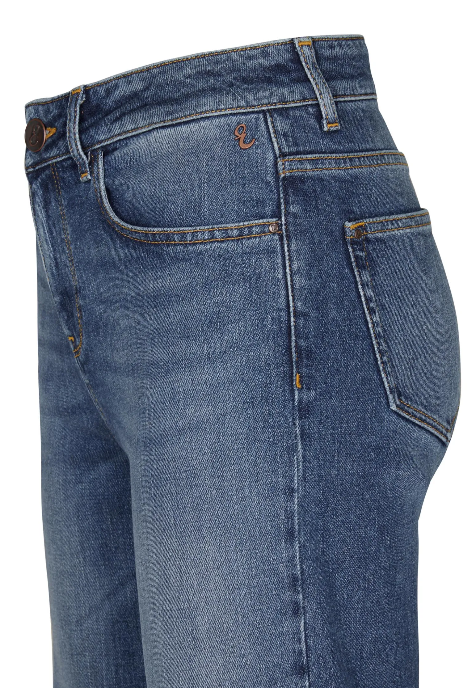 Online Miss Etam Jeans relaxed straight fit blauw 28" Medium denim