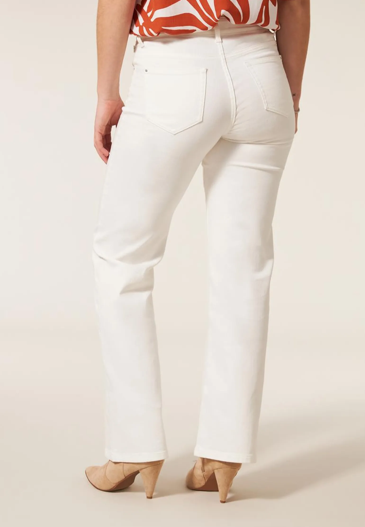 Discount Miss Etam Jeans relaxed straight fit Ecru