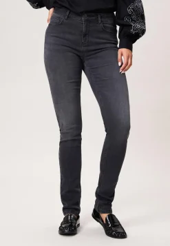 Hot Miss Etam Jeans slim fit medium grijs 36" Mid grey denim
