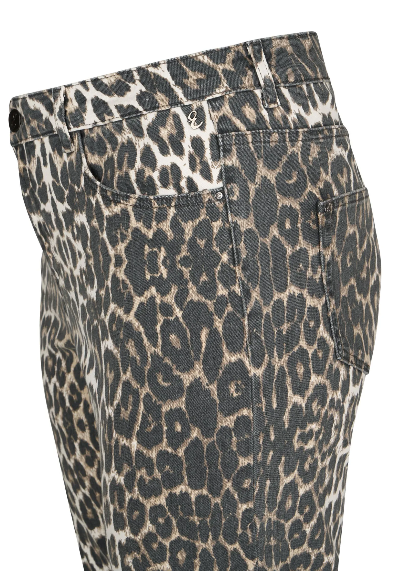 Clearance Miss Etam Jeans straight fit print bruin 32" Multi dark neutral