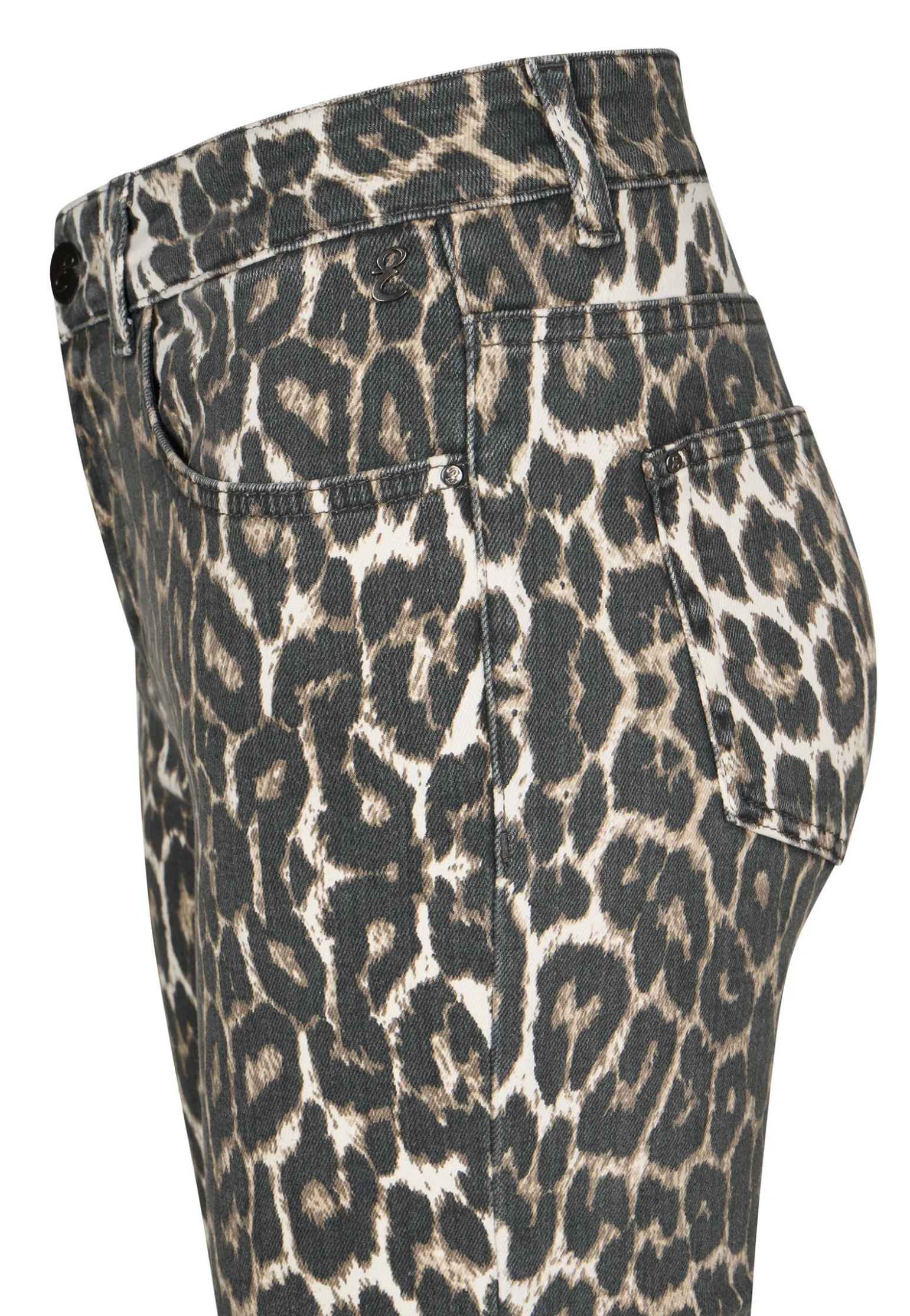 Clearance Miss Etam Jeans straight fit print bruin 32" Multi dark neutral