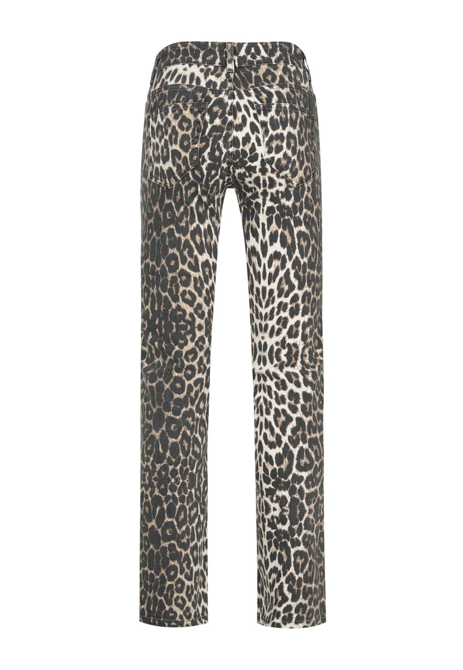 Outlet Miss Etam Jeans straight fit print bruin 36" Multi dark neutral