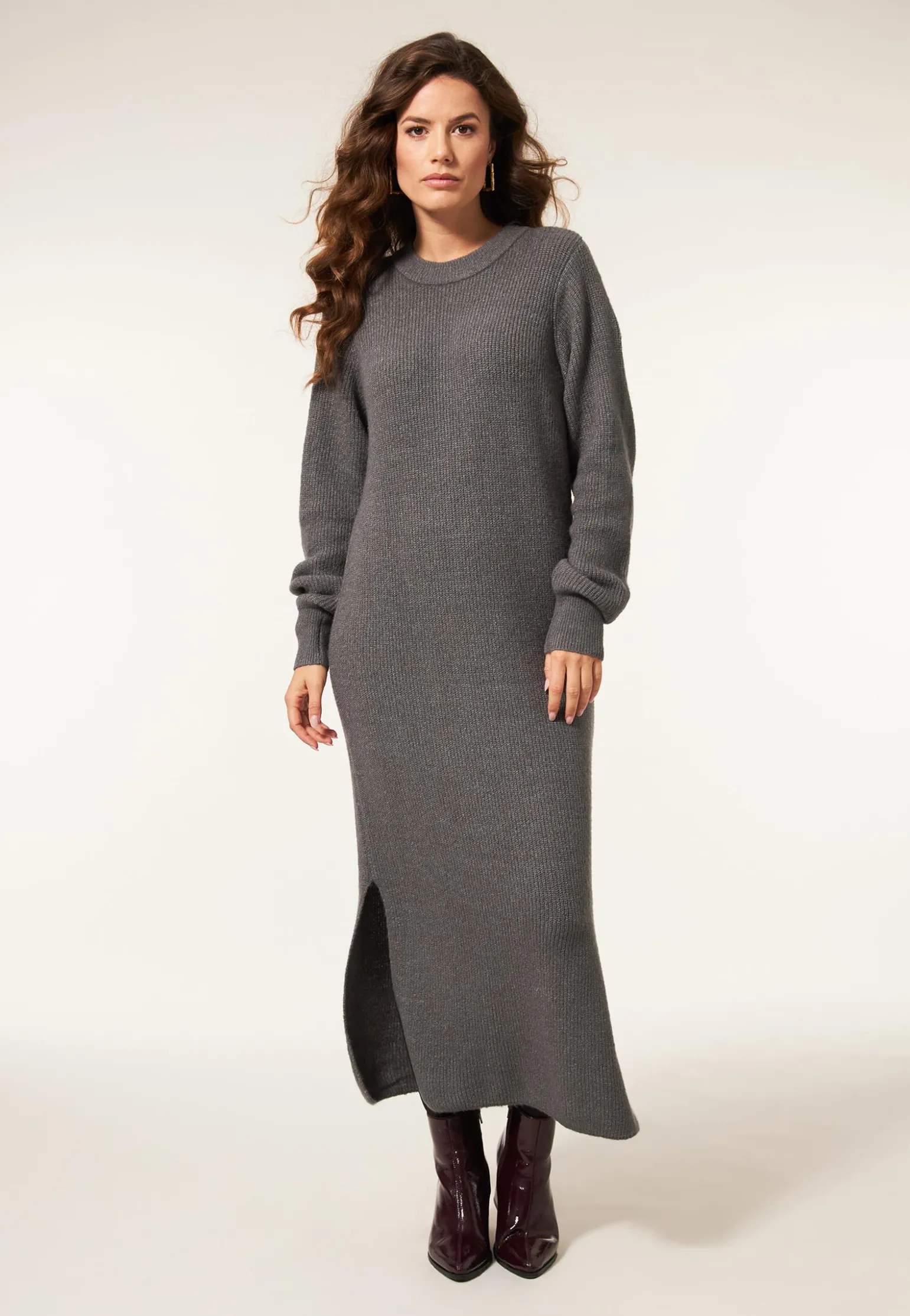 Clearance Miss Etam Jurk brei grijs Grey melange