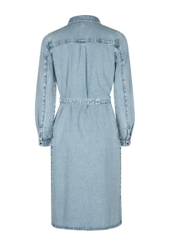 Online Miss Etam Jurk denim blauw Bleached