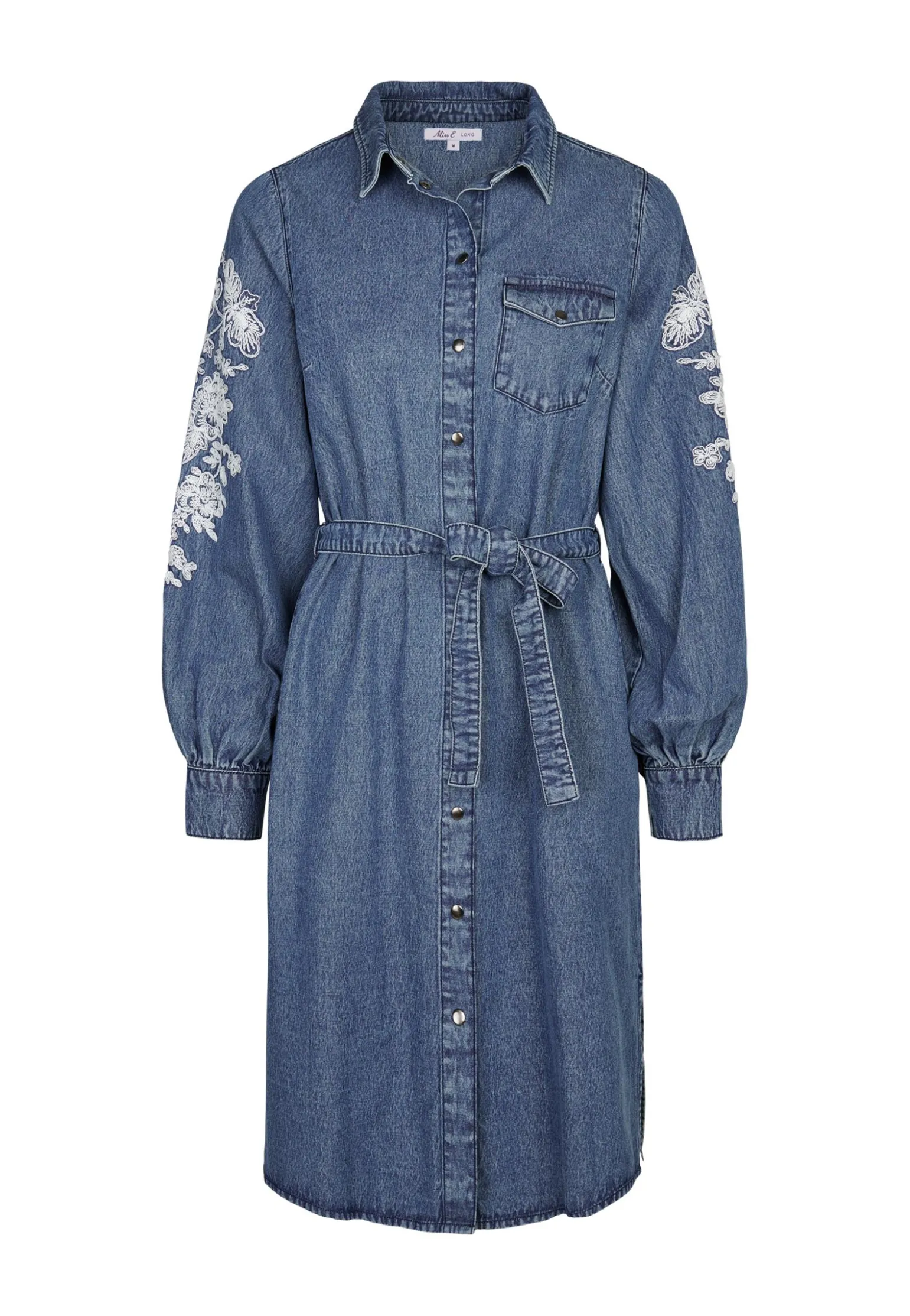Sale Miss Etam Jurk denim details blauw Medium denim